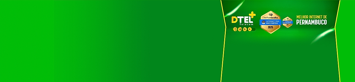Imagem promocional da Dtel com destaque para internet fibra óptica